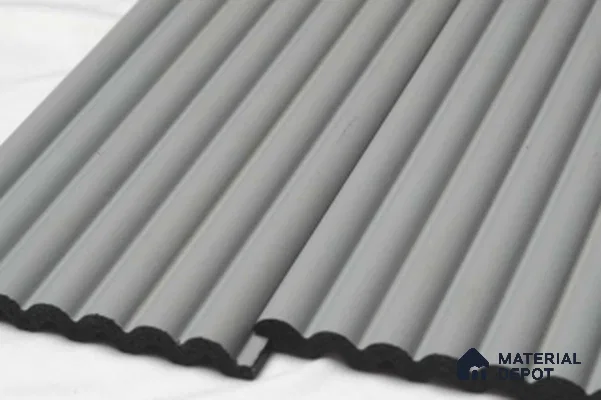 Grey Plain Colour Louver PN 00616 8 ft x 4.9 inch Charcoal Panel - 11 mm | Suitable for Feature Wall, TV Unit & Living Room | Width is Subjected to 5% Variation