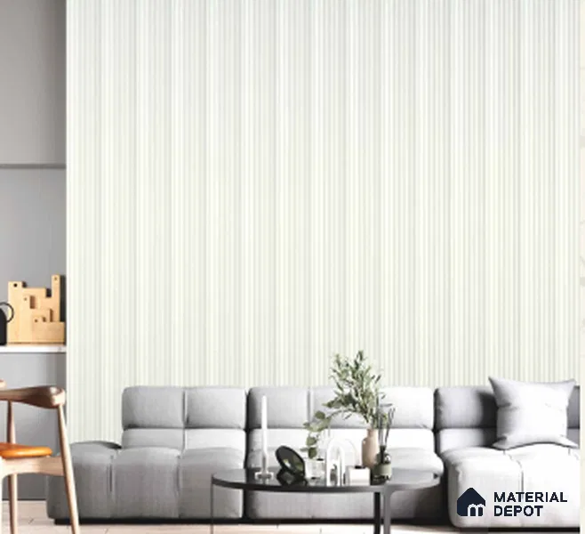 White Plain Colour Louver PN 00617 8 ft x 4.9 inch Charcoal Panel - 11 mm | Suitable for Feature Wall, TV Unit & Living Room | Width is Subjected to 5% Variation