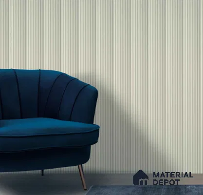 Ivory Plain Colour Louver PN 00618 8 ft x 4.9 inch Charcoal Panel - 11 mm | Suitable for Feature Wall, TV Unit & Living Room | Width is Subjected to 5% Variation