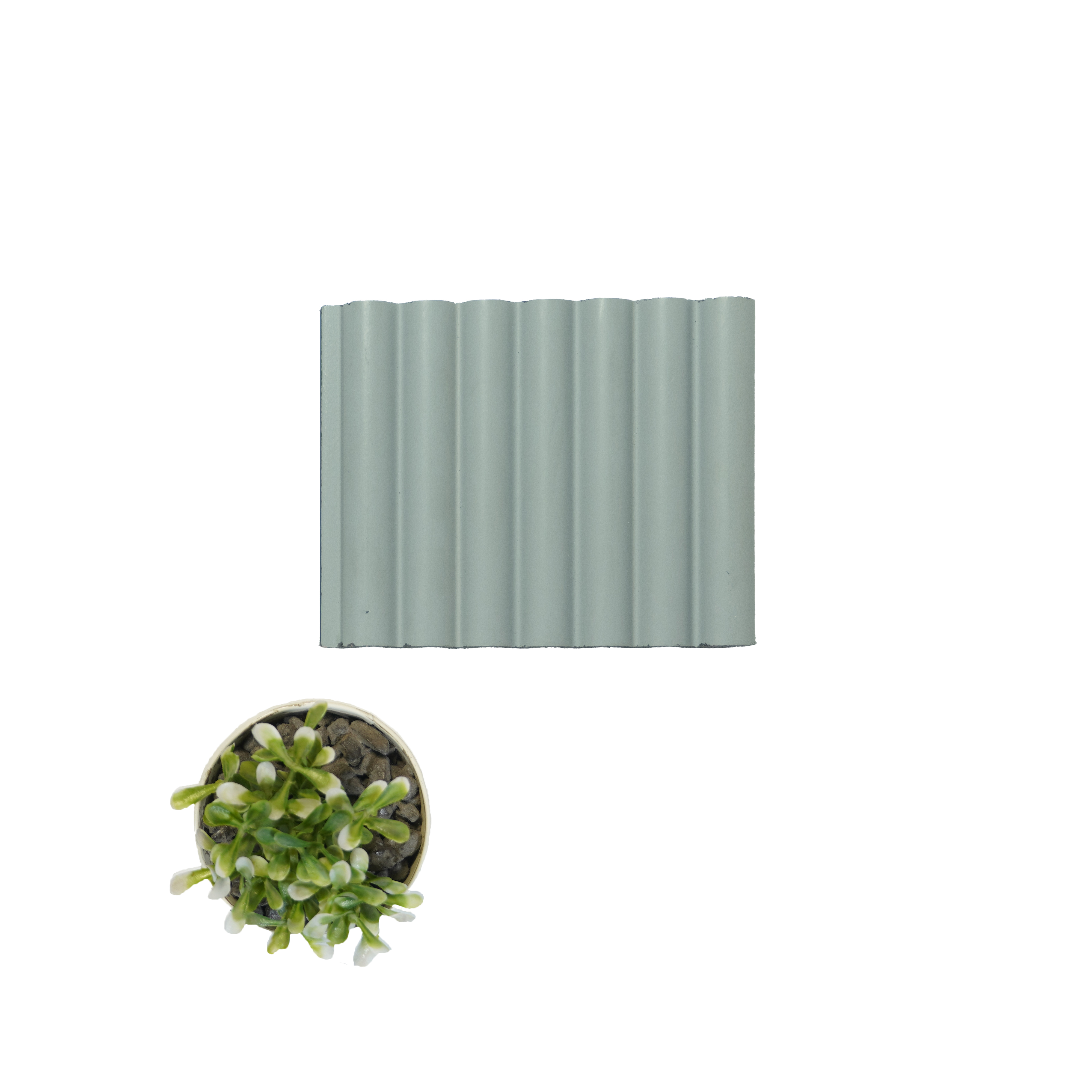 Grey Plain Colour Louver PN 03351 8 ft x 4.9 inch Charcoal Panel - 11 mm | Suitable for Feature Wall, TV Unit & Living Room | Width is Subjected to 5% Variation