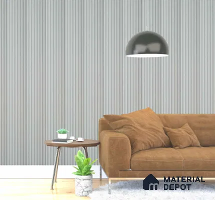 Grey Plain Colour Louver PN 03351 8 ft x 4.9 inch Charcoal Panel - 11 mm | Suitable for Feature Wall, TV Unit & Living Room | Width is Subjected to 5% Variation