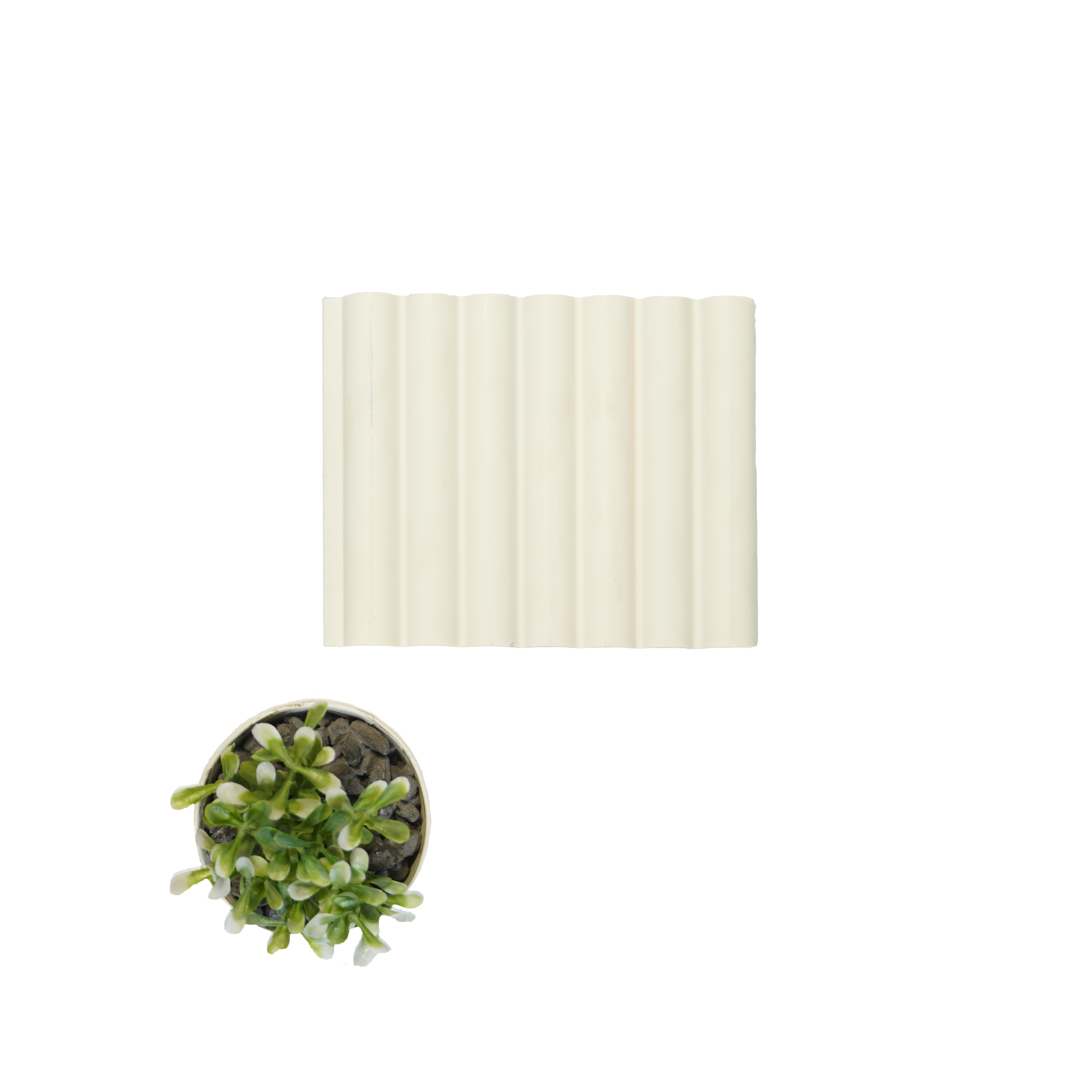 Beige Plain Colour Louver PN 03352 8 ft x 4.9 inch Charcoal Panel - 11 mm | Suitable for Feature Wall, TV Unit & Living Room | Width is Subjected to 5% Variation