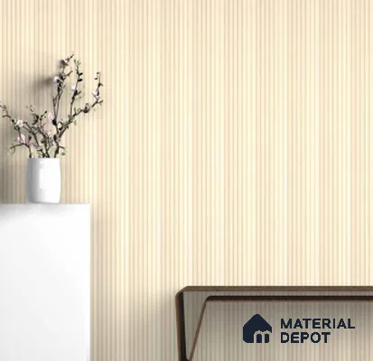 Beige Plain Colour Louver PN 03352 8 ft x 4.9 inch Charcoal Panel - 11 mm | Suitable for Feature Wall, TV Unit & Living Room | Width is Subjected to 5% Variation