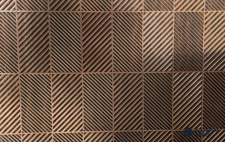 Gold Patterned Look Charcoal Decorative Wall Panel PN 05651 8 ft x 2 ft - 4 mm | Suitable for Feature Wall, TV Unit & Living Room | Width is Subjected to 5% Variation