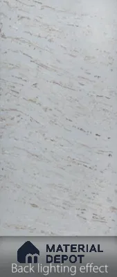 Grey Marble Look Alabaster Sheet/Panel 8 ft x 4 ft - 6 mm | PN 03079 | Suitable for Pooja Room, Feature Wall, Foyer, Ceiling & Reception | Width is Subjected to 5% Variation
