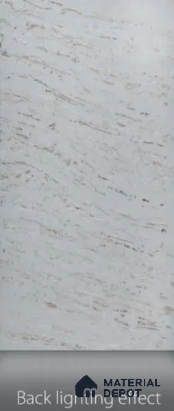 Grey Marble Look Alabaster Sheet/Panel 8 ft x 4 ft - 6 mm | PN 03079 | Suitable for Pooja Room, Feature Wall, Foyer, Ceiling & Reception | Width is Subjected to 5% Variation