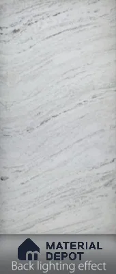 Grey Marble Look Alabaster Sheet/Panel 8 ft x 4 ft - 6 mm | PN 03081 | Suitable for Pooja Room, Feature Wall, Foyer, Ceiling & Reception | Width is Subjected to 5% Variation