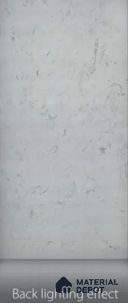 Grey Marble Look Alabaster Sheet/Panel 8 ft x 4 ft - 6 mm | PN 03082 | Suitable for Pooja Room, Feature Wall, Foyer, Ceiling & Reception | Width is Subjected to 5% Variation