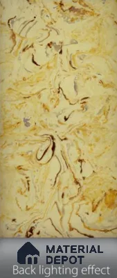 Multi Colour Marble Look Alabaster Sheet/Panel 8 ft x 4 ft - 6 mm | PN 03083 | Suitable for Pooja Room, Feature Wall, Foyer, Ceiling & Reception | Width is Subjected to 5% Variation