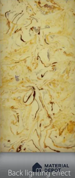 Multi Colour Marble Look Alabaster Sheet/Panel 8 ft x 4 ft - 6 mm | PN 03083 | Suitable for Pooja Room, Feature Wall, Foyer, Ceiling & Reception | Width is Subjected to 5% Variation