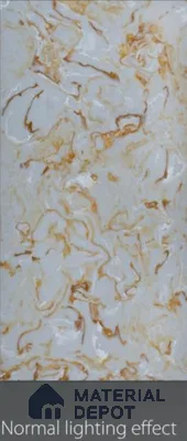 Multi Colour Marble Look Alabaster Sheet/Panel 8 ft x 4 ft - 6 mm | PN 03084 | Suitable for Pooja Room, Feature Wall, Foyer, Ceiling & Reception | Width is Subjected to 5% Variation