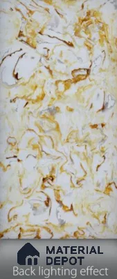 Multi Colour Marble Look Alabaster Sheet/Panel 8 ft x 4 ft - 6 mm | PN 03084 | Suitable for Pooja Room, Feature Wall, Foyer, Ceiling & Reception | Width is Subjected to 5% Variation