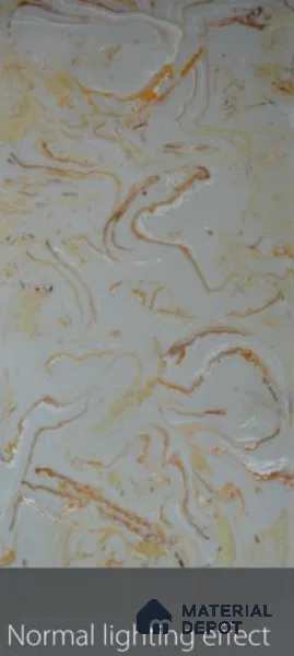 Multi Colour Marble Look Alabaster Sheet/Panel 8 ft x 4 ft - 6 mm | PN 03085 | Suitable for Pooja Room, Feature Wall, Foyer, Ceiling & Reception | Width is Subjected to 5% Variation