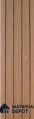Brown Wooden Louver PN 00689 9.5 ft x 4.8 inch Charcoal Panel - 11 mm | Suitable for Feature Wall, TV Unit & Living Room | Width is Subjected to 5% Variation