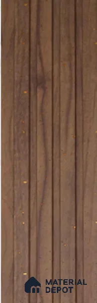 Brown Wooden Louver PN 03394 9.5 ft x 4.8 inch Charcoal Panel - 11 mm | Suitable for Feature Wall, TV Unit & Living Room | Width is Subjected to 5% Variation