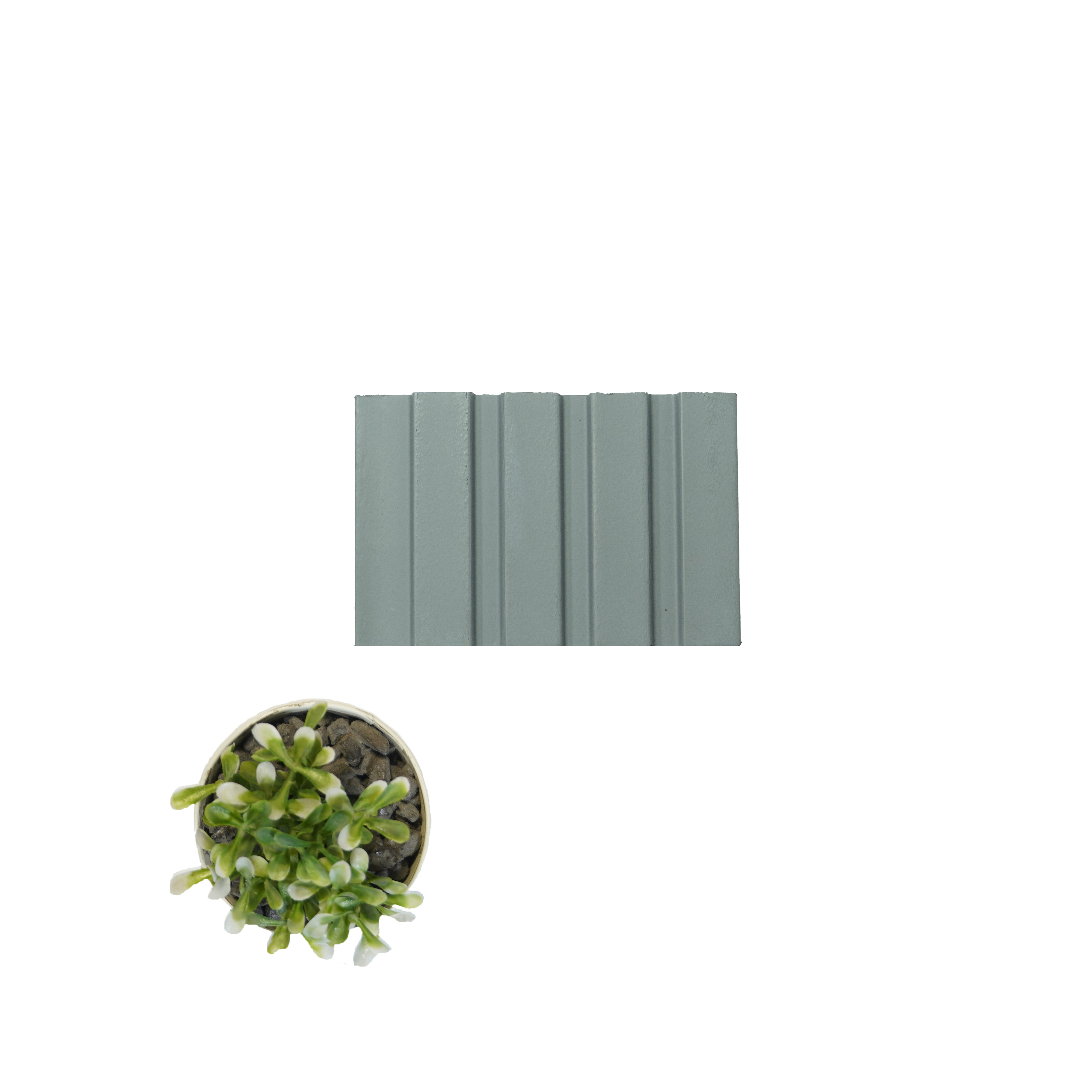 Grey Plain Colour Louver PN 03395 9.5 ft x 4.8 inch Charcoal Panel - 11 mm | Suitable for Feature Wall, TV Unit & Living Room | Width is Subjected to 5% Variation