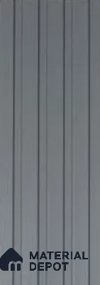 Grey Plain Colour Louver PN 03395 9.5 ft x 4.8 inch Charcoal Panel - 11 mm | Suitable for Feature Wall, TV Unit & Living Room | Width is Subjected to 5% Variation