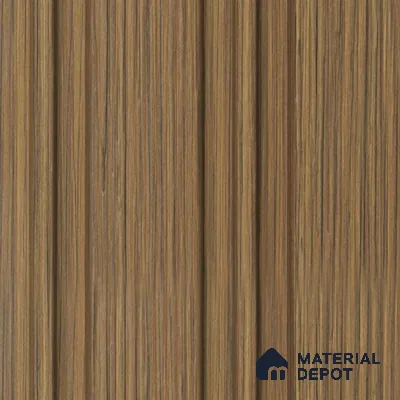 Multi Colour Wooden Louver PN 03376 9.5 ft x 4.8 inch Charcoal Panel - 11 mm | Suitable for Feature Wall, TV Unit & Living Room | Width is Subjected to 5% Variation