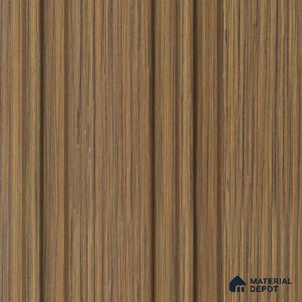 Multi Colour Wooden Louver PN 03376 9.5 ft x 4.8 inch Charcoal Panel - 11 mm | Suitable for Feature Wall, TV Unit & Living Room | Width is Subjected to 5% Variation