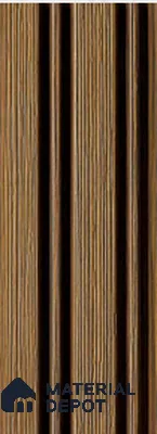 Multi Colour Wooden Louver PN 03376 9.5 ft x 4.8 inch Charcoal Panel - 11 mm | Suitable for Feature Wall, TV Unit & Living Room | Width is Subjected to 5% Variation