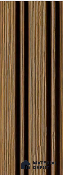 Multi Colour Wooden Louver PN 03376 9.5 ft x 4.8 inch Charcoal Panel - 11 mm | Suitable for Feature Wall, TV Unit & Living Room | Width is Subjected to 5% Variation