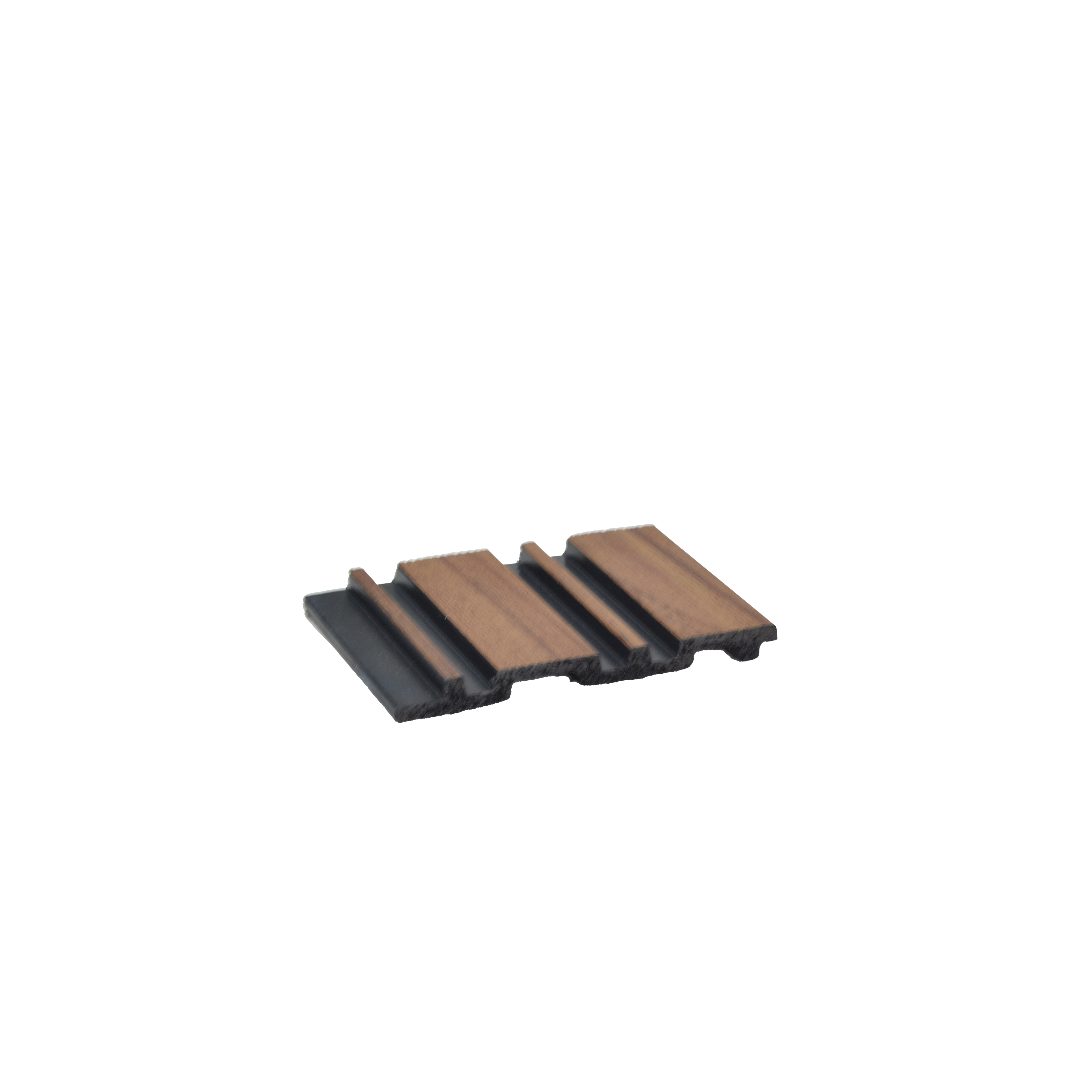 Multi Colour Wooden Louver PN 03378 9.5 ft x 4.8 inch Charcoal Panel - 11 mm | Suitable for Feature Wall, TV Unit & Living Room | Width is Subjected to 5% Variation