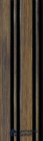 Multi Colour Wooden Louver PN 03378 9.5 ft x 4.8 inch Charcoal Panel - 11 mm | Suitable for Feature Wall, TV Unit & Living Room | Width is Subjected to 5% Variation