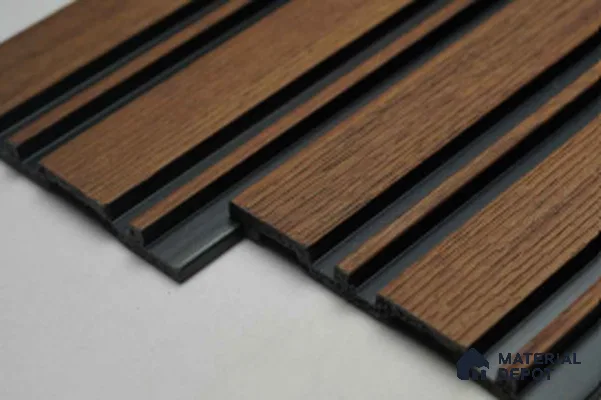 Multi Colour Wooden Louver PN 03378 9.5 ft x 4.8 inch Charcoal Panel - 11 mm | Suitable for Feature Wall, TV Unit & Living Room | Width is Subjected to 5% Variation