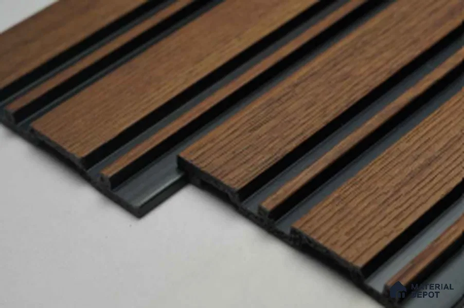 Multi Colour Wooden Louver PN 03378 9.5 ft x 4.8 inch Charcoal Panel - 11 mm | Suitable for Feature Wall, TV Unit & Living Room | Width is Subjected to 5% Variation