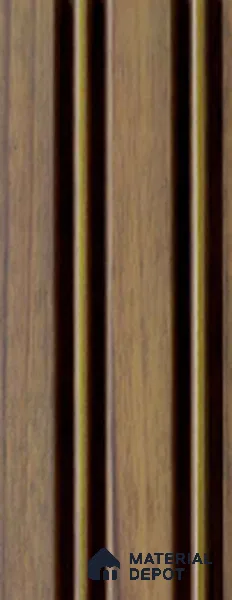 Multi Colour Wooden Louver PN 00675 9.5 ft x 4.8 inch Charcoal Panel - 11 mm | Suitable for Feature Wall, TV Unit & Living Room | Width is Subjected to 5% Variation