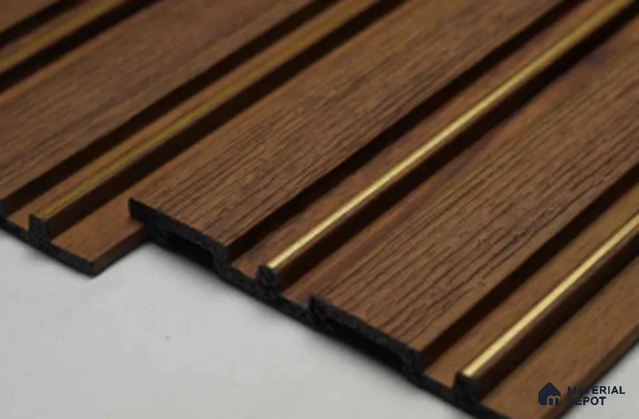 Multi Colour Wooden Louver PN 00675 9.5 ft x 4.8 inch Charcoal Panel - 11 mm | Suitable for Feature Wall, TV Unit & Living Room | Width is Subjected to 5% Variation
