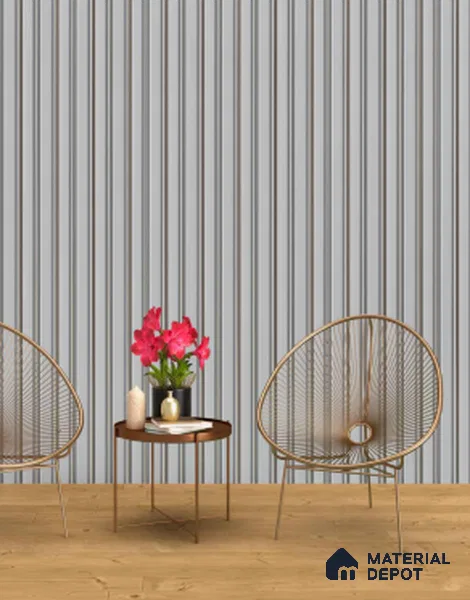White Plain Colour Louver PN 00677 9.5 ft x 4.8 inch Charcoal Panel - 11 mm | Suitable for Feature Wall, TV Unit & Living Room | Width is Subjected to 5% Variation