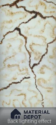 Multi Colour Marble Look Alabaster Sheet/Panel 8 ft x 4 ft - 6 mm | PN 03077 | Suitable for Pooja Room, Feature Wall, Foyer, Ceiling & Reception | Width is Subjected to 5% Variation