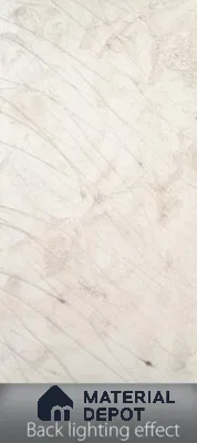 White Marble Look Alabaster Sheet/Panel 8 ft x 4 ft - 6 mm | PN 03090 | Suitable for Pooja Room, Feature Wall, Foyer, Ceiling & Reception | Width is Subjected to 5% Variation