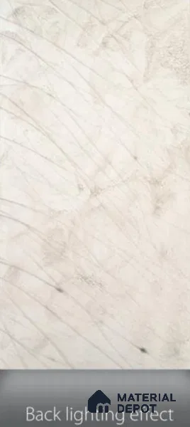 White Marble Look Alabaster Sheet/Panel 8 ft x 4 ft - 6 mm | PN 03090 | Suitable for Pooja Room, Feature Wall, Foyer, Ceiling & Reception | Width is Subjected to 5% Variation