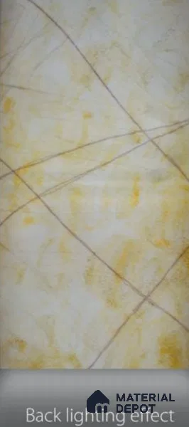 Multi Colour Marble Look Alabaster Sheet/Panel 8 ft x 4 ft - 6 mm | PN 03091 | Suitable for Pooja Room, Feature Wall, Foyer, Ceiling & Reception | Width is Subjected to 5% Variation