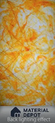 Multi Colour Marble Look Alabaster Sheet/Panel 8 ft x 4 ft - 6 mm | PN 03092 | Suitable for Pooja Room, Feature Wall, Foyer, Ceiling & Reception | Width is Subjected to 5% Variation