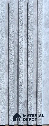 Grey Stone Look Charcoal Louver/Panel 9.5 ft x 5 inch - 12 mm | Ideal for Feature Wall, Living Room, Bedroom, Home, TV Unit | PN 07606