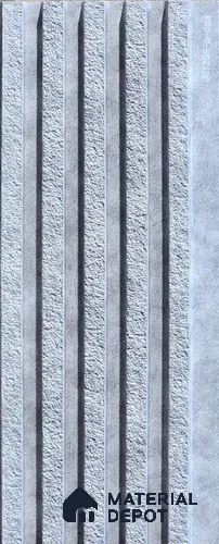 Grey Stone Look Charcoal Louver/Panel 9.5 ft x 5 inch - 12 mm | Ideal for Feature Wall, Living Room, Bedroom, Home, TV Unit | PN 07608