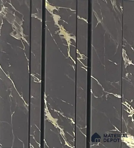 Marble Louver PN 06085 9.5 ft x 4.6 inch Charcoal Panel - 8 mm | Suitable for Feature Wall, TV Unit & Living Room | Width is Subjected to 5% Variation