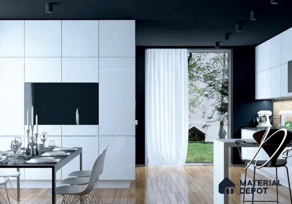 LM 12483 Glazze Series 8 ft x 4 ft Metalic Glossy Finish Acrylic Laminate - 1.5 mm