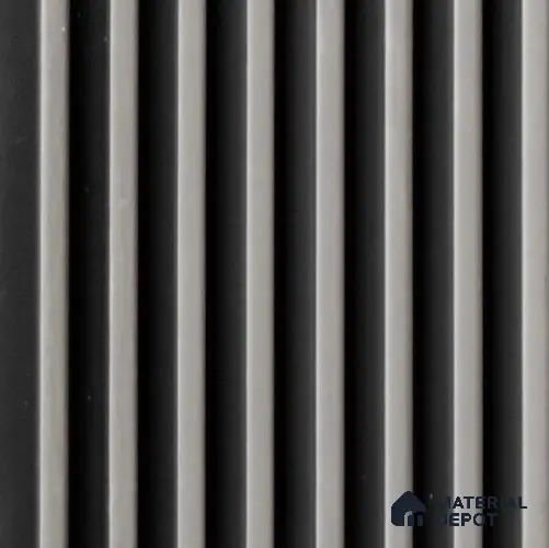 Grey Wooden Louver PN 03532 9.5 ft x 4.8 inch Charcoal Panel - 11 mm | Suitable for Feature Wall, TV Unit & Living Room | Width is Subjected to 5% Variation