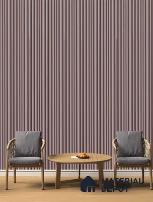 Pink Plain Colour Louver PN 03538 9.5 ft x 4.7 inch Charcoal Panel - 12 mm | Suitable for Feature Wall, TV Unit & Living Room | Width is Subjected to 5% Variation