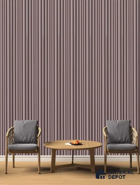Pink Plain Colour Louver PN 03538 9.5 ft x 4.7 inch Charcoal Panel - 12 mm | Suitable for Feature Wall, TV Unit & Living Room | Width is Subjected to 5% Variation