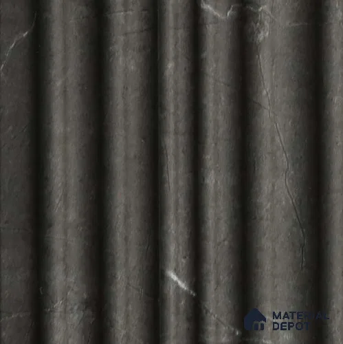 Black Marble Louver PN 03542 9.5 ft x 4.7 inch Charcoal Panel - 12 mm | Suitable for Feature Wall, TV Unit & Living Room | Width is Subjected to 5% Variation