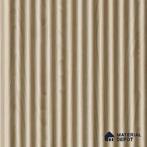 Brown Wooden Louver PN 03548 9.5 ft x 4.4 inch Charcoal Panel - 8 mm | Suitable for Feature Wall, TV Unit & Living Room | Width is Subjected to 5% Variation