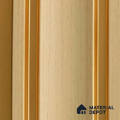 Brown Wooden Louver PN 03549 9.5 ft x 4.7 inch Charcoal Panel - 12 mm | Suitable for Feature Wall, TV Unit & Living Room | Width is Subjected to 5% Variation