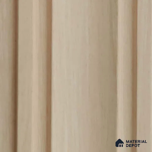 Cream Wooden Louver PN 03556 9.5 ft x 4.7 inch Charcoal Panel - 12 mm | Suitable for Feature Wall, TV Unit & Living Room | Width is Subjected to 5% Variation