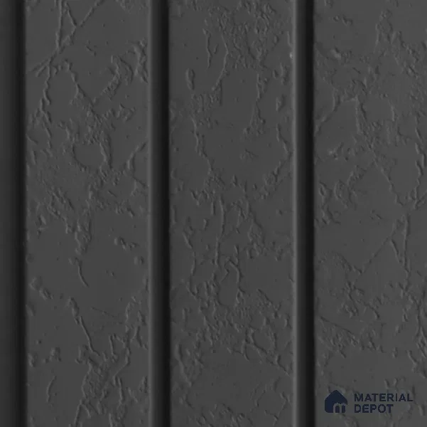Black Patterned Louver PN 03561 9.5 ft x 4.8 inch Charcoal Panel - 11 mm | Suitable for Feature Wall, TV Unit & Living Room | Width is Subjected to 5% Variation