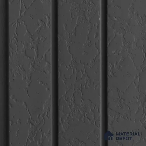 Black Patterned Louver PN 03561 9.5 ft x 4.8 inch Charcoal Panel - 11 mm | Suitable for Feature Wall, TV Unit & Living Room | Width is Subjected to 5% Variation